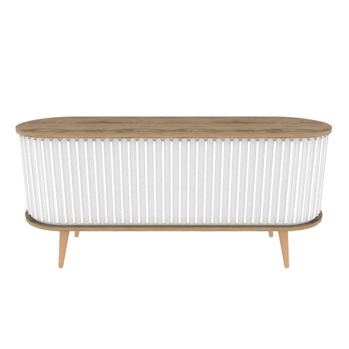 Hanah Home Soporte de TV Roble Oud y Blanco